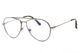 TOM FORD FT5800-B 008 Shiny Gunmetal/Blue-light block lens Eyeglasses New Aut... - £109.11 GBP