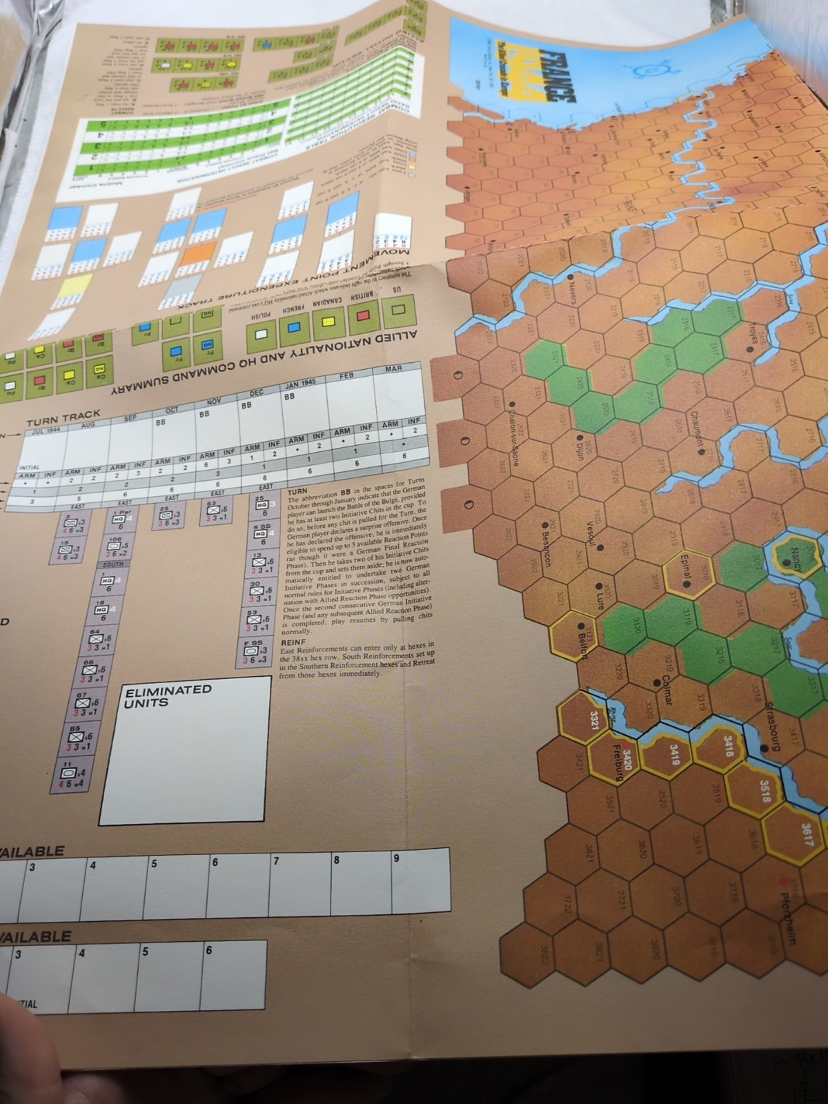 *Missing Rulebook* France 1944 The Allied Crusade In Europe Board Game Item image 10