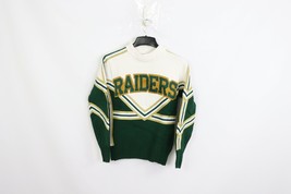 Vintage 90s Womens 32 Striped Color Block Cheerleader Varsity Sweater Ha... - $39.55