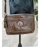 Brighton Women&#39;s Plain Green Modern Crossbody Adjustable Strap Bag - $51.97 CAD