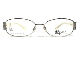 Ashley Stewart AS 79 Col 70 Eyeglasses Frames Ivory Silver Rectangular 53-16-135 - £21.80 GBP