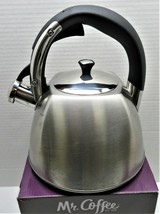 Mr. Coffee Belgrove 2.5 Quart Stainless Steel Tea Kettle, Silver - £19.68 GBP