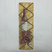 Wall Hanging Picture Photo Card Holder Wine Bottle &amp; Grapes Winterle Olson - $19.80