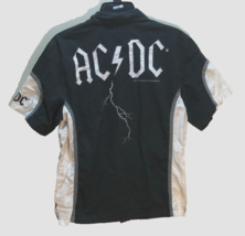 AC/DC Rockware Black White Sewn 2005 Rock Band Anthill Camp Button Shirt L - $16.44