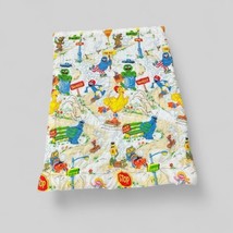 Vintage Rare Kids Sesame Street Comforter Signs Characters Burlington Tw... - £35.94 GBP