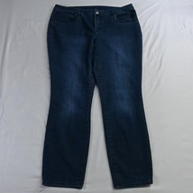 Christopher &amp; Banks 14 Mid Rise Skinny Dark Stretch Denim Womens Jeans - $19.49