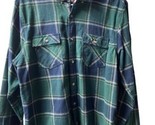Canada Weathergear Flannel Shirt Womens Size L Green Plaid Flap Pockets ... - £17.03 GBP