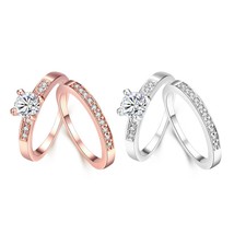 Swarovski Crystal 2 Piece Band and Ring Set in 18K Gold Plated - £22.44 GBP