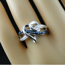 Heart Simulated Diamond Engagement Fashion Promise Ring Sterling Silver Xmas - $90.03