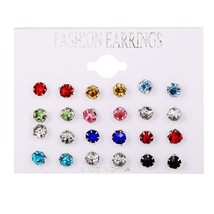 9 pairs/set black earrings Ball Simulated Pearl Stud Earrings Set Women Flower P - £8.92 GBP