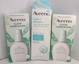 Aveeno Clear Complexion Lotion Daily Use - 4 oz   2-pack Calm &amp; Restore ... - £27.58 GBP