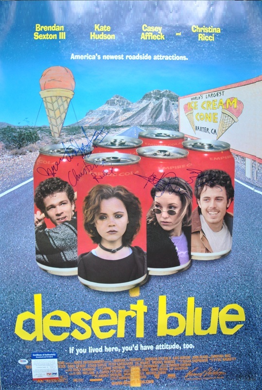DESERT BLUE CAST Signed Movie Poster x4- Kate Hudson, Casey Affleck 27&quot;x... - $489.00