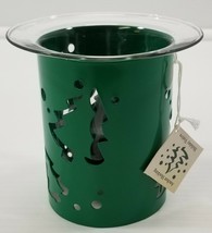 N) Anchor Hocking Holiday Votive Candle Holder With Green Metal Caddy - $110.53 MXN