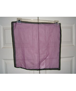 Lovely Purple &amp; Black Square 16 1/2&quot; Ladies Small Head Scarf - £3.85 GBP
