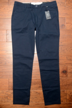 Armani Exchange A|X P45 Men Slim Fit Navy Stretch Cotton Chino Pants Trouser 36R - £43.01 GBP