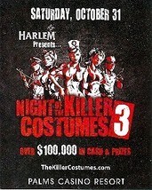 Night of the Killer Costumes 3 Palms Casino Las Vegas 4 x 5 Promo Card - £3.16 GBP