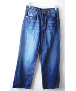 FUBU Junior Jeans Size 14 Dark Wash Embellished Straight Leg Classic Rise - £10.95 GBP