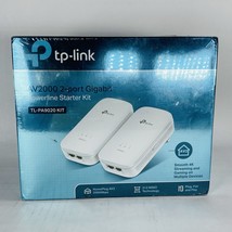 New! TP-Link TL-PA9020 KIT - AV2000 2-Port Gigabit Powerline Starter Kit 4K - $39.99