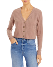 Aqua Womens Cropped V Neck Cardigan Sweater S - $28.71