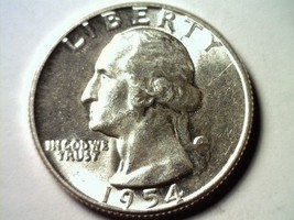 1954 Washington Quarter Choice Uncirculated / Gem CH.UNC./GEM Nice Original Coin - $16.00
