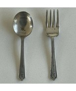 Juvenile Silver Plated Baby Fork &amp; Spoon Set - £11.65 GBP