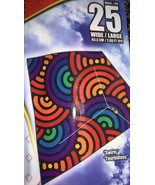 X-Kites ColorMax Large 25&quot; Wide Swirls Diamond-Style Nylon Kite Brand NE... - $183.58 MXN