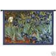 53x38 Van Gogh Irises Floral Tapestry Wall Hanging - £124.55 GBP