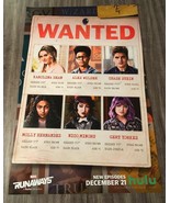 Marvel Comics THE RUNAWAYS WANTED NEW YORK COMIC CON EXCLUSIVE PROMO POSTER - $14.85