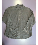 Tommy Bahama Large Navy Button Up Tencel Blend Long Sleeve Camp Shirt - $14.73
