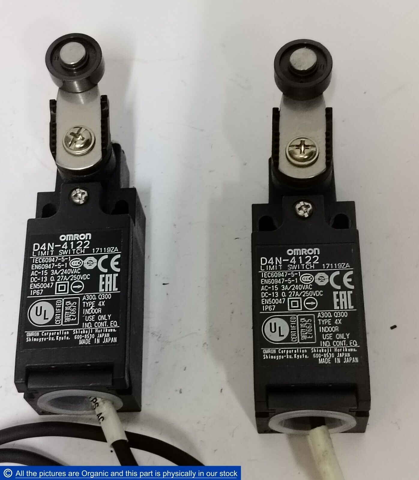 Omron D4N-4122 Miniature Safety Limit Switch With Roller Lever Actuator ... - $69.00