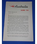 Australia Vintage Pamphlet Booklet Brochure Jan 1957 Colombo Plan - $20.56 CAD