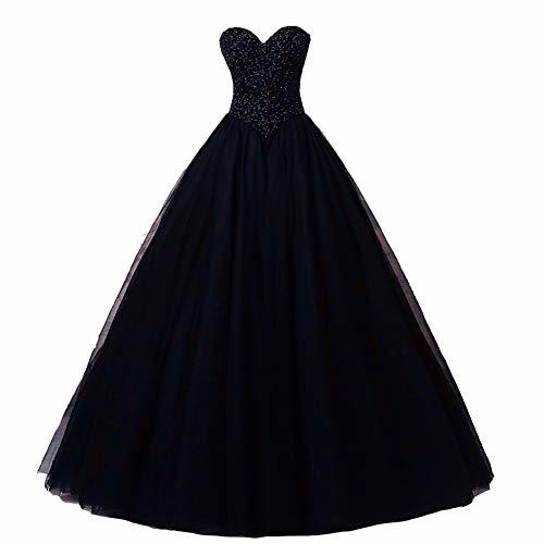 Custom Made Beaded Quinceanera Ball Gown Tulle Long Evening Prom Dress Dark Navy