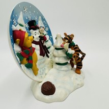 Disney Plate Winnie Pooh &amp; Piglet Building a Snowman Tigger Collectible 3D - $73.87