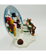 Disney Plate Winnie Pooh &amp; Piglet Building a Snowman Tigger Collectible 3D - £42.80 GBP