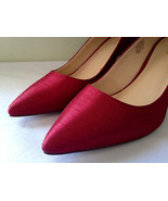 NEW Nine West Sexy Red Shantung Elsmore Gorgeous Pumps Sexy Heels 9 M $128 - £66.49 GBP