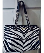 Kate Spade Designer Tote Handbag Purse Zebra Print Womens 15 x 11 x 5 Large - $29.99