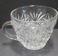 early American pressed glass sugar jar coffee cup - £7.00 GBP