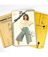 Vintage Simplicity Sewing Pattern Sz 12 Waist 26.5 Culottes Pullover Top... - £10.22 GBP