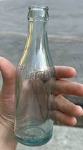 Vintage Davis Brothers Warsaw, Indiana Soda Bottle 7 oz Blue Glass Embossed - £27.05 GBP