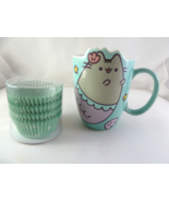 Enesco PUSHEEN Our Name is Mud Mermaid Stoneware Mug 12 oz + Cupcake lin... - $43.40 CAD