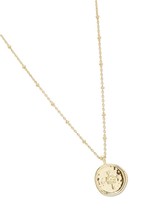 Women&#39;s Compass Coin Pendant Necklace, 18K Gold - £189.99 GBP