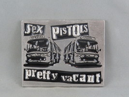Music Belt Buckle - Sex Pistols Pretty Vacant Graphic - Adult Metal Belt Buckle - £30.66 GBP