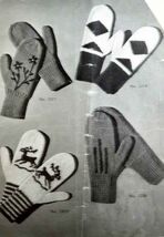 Vintage Knitting Pattern Book Laceys SocksMittens1949 Reindeer Snowflakes - $26.68