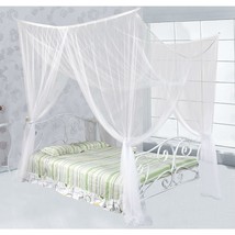 White Mosquito Net Bed Canopy Mesh Netting - size Full Queen King - $2,151.25 MXN