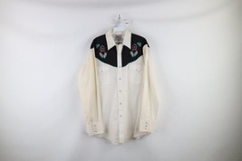Vintage 90s Rockabilly Mens Large Southwestern Rodeo Pearl Snap Button Shirt - £39.65 GBP