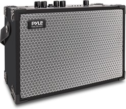 Pyle Vintage Bluetooth Speaker - Rechargeable Leather Portable, w/Remote Control - £72.73 GBP