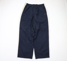 Vintage 90s Tommy Hilfiger Mens 2XL Color Block Wide Leg Reflective Pants Navy - £47.33 GBP