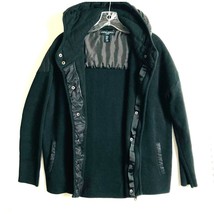 Cynthia Rowley Womens Fleece Jacket Hooded Size Medium Black Snap Zip Cl... - £13.95 GBP