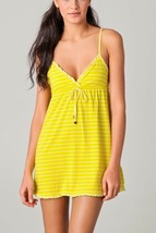 Juicy Couture Striped Slip Dress Squeezed Lemon Yellow ( L ) - £93.42 GBP
