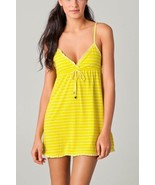 JUICY COUTURE Striped Slip Dress Squeezed Lemon Yellow  ( L ) - $118.77